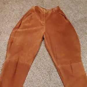 1980s riding pants suede